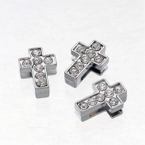 PandaHall Alloy Cross Slide Charms with Grade A Rhinestones, Platinum, 13x9x4mm, Hole: 8x2mm Alloy+Rhinestone Cross Clear
PandaHall Alloy Cross Slide Charms with Grade A Rhinestones, Platinum, 13x9x4mm, Hole: 8x2mm Alloy+Rhinestone Cross Clear
