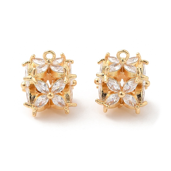 PandaHall Brass with Glass Charms, Cube Flower, Real 18K Gold Plated, 13x11x11mm, Hole: 1.2mm Brass+Glass Flower Clear
PandaHall Brass with Glass Charms, Cube Flower, Real 18K Gold Plated, 13x11x11mm, Hole: 1.2mm Brass+Glass Flower Clear