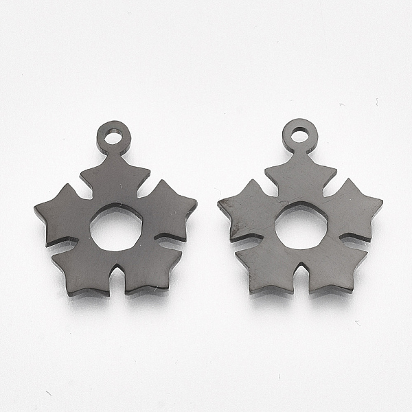 PandaHall 201 Stainless Steel Pendants, Flower, Gunmetal, 18x15.5x1mm, Hole: 1.5mm 201 Stainless Steel Flower
PandaHall 201 Stainless Steel Pendants, Flower, Gunmetal, 18x15.5x1mm, Hole: 1.5mm 201 Stainless Steel Flower