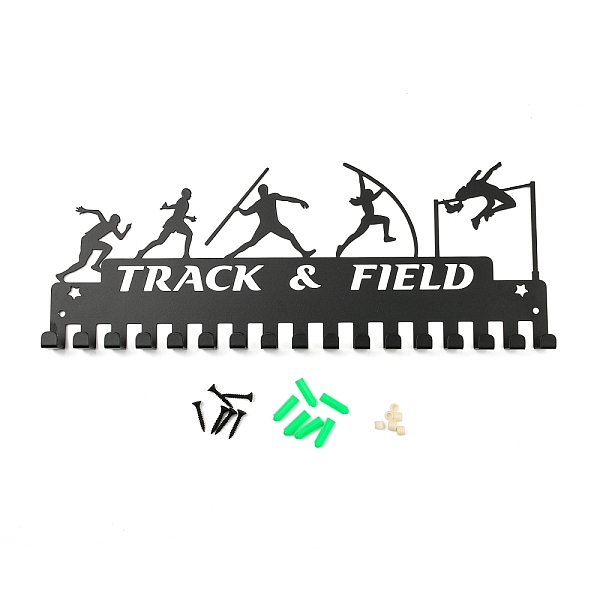 PandaHall Athletics Theme Iron Medal Holder Frames, Medal Display Hanger Rack, with Screws, Black, 400x155x23mm Iron Sports Black
PandaHall Athletics Theme Iron Medal Holder Frames, Medal Display Hanger Rack, with Screws, Black, 400x155x23mm Iron Sports Black