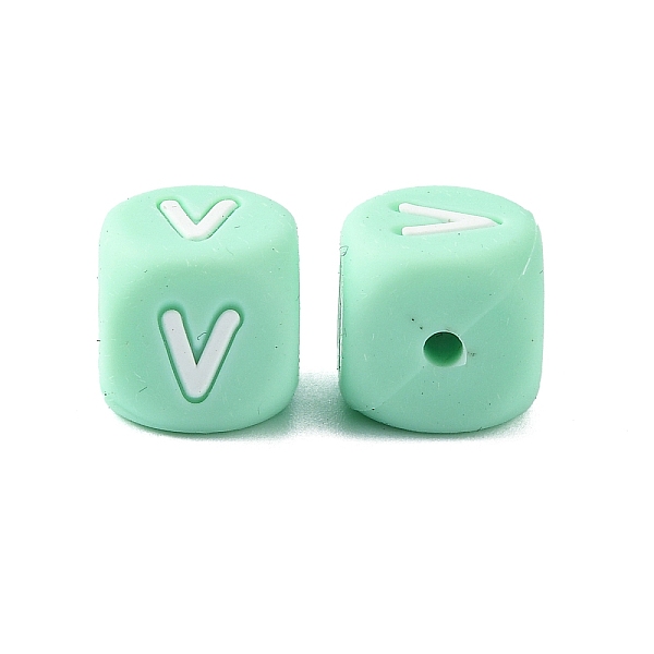 PandaHall Silicone Beads for Bracelet or Necklace Making, Turquoise Cube with Word, Letter.V, 12x12x12mm, Hole: 3mm Silicone Cube Green
PandaHall Silicone Beads for Bracelet or Necklace Making, Turquoise Cube with Word, Letter.V, 12x12x12mm, Hole: 3mm Silicone Cube Green