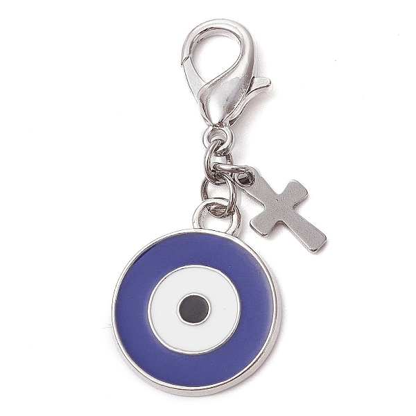 PandaHall Alloy Enamel Pendant Decoration, with Alloy Clasp, Flat Round with Evil Eyes, Dark Slate Blue, 42mm Alloy+Enamel Evil Eye
PandaHall Alloy Enamel Pendant Decoration, with Alloy Clasp, Flat Round with Evil Eyes, Dark Slate Blue, 42mm Alloy+Enamel Evil Eye