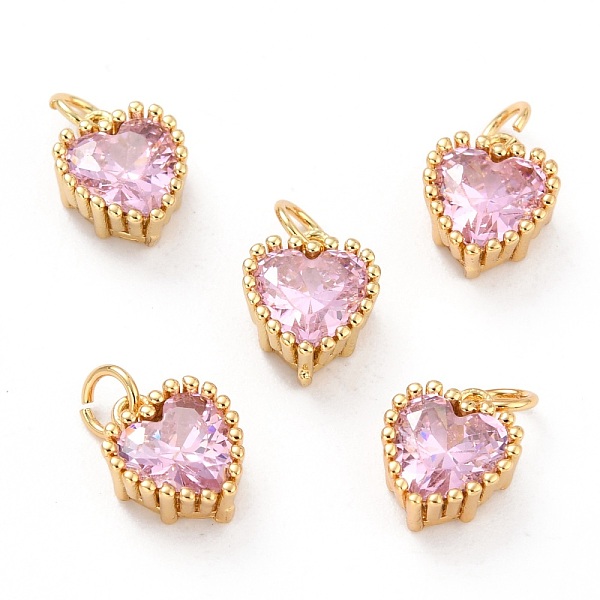 PandaHall Real 18K Gold Plated Brass Inlaid Cubic Zirconia Charms, with Jump Ring, Long-Lasting Plated, Heart, Pink, 8.5x7x4mm, Jump Ring...
PandaHall Real 18K Gold Plated Brass Inlaid Cubic Zirconia Charms, with Jump Ring, Long-Lasting Plated, Heart, Pink, 8.5x7x4mm, Jump Ring...