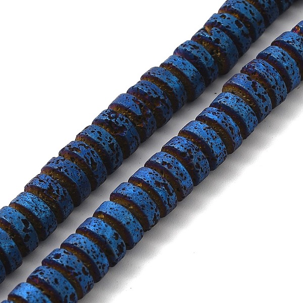PandaHall Electroplated Natural Lava Rock Beads Strands, Flat Round/Disc, Heishi Beads, Blue Plated, 7x3mm, Hole: 3mm, about 123pcs/strand...
PandaHall Electroplated Natural Lava Rock Beads Strands, Flat Round/Disc, Heishi Beads, Blue Plated, 7x3mm, Hole: 3mm, about 123pcs/strand...