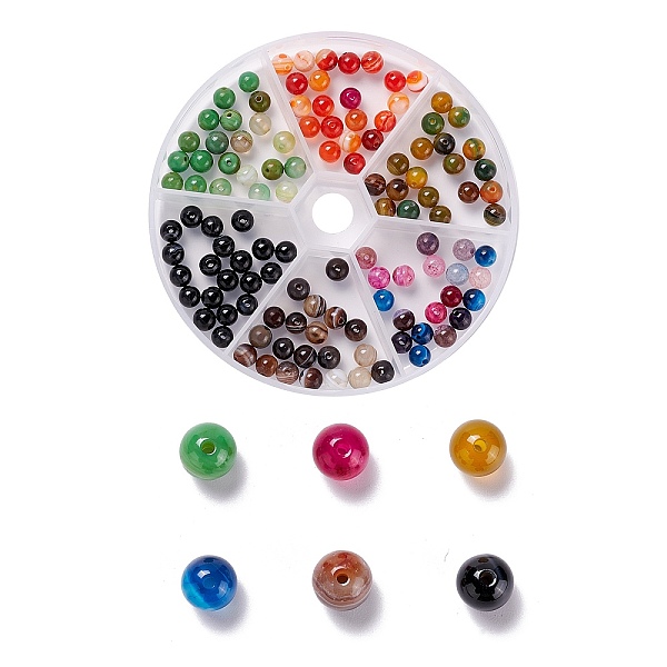 PandaHall Natural Striped Agate/Banded Agate Beads, Dyed & Heated, Round, Mixed Color, 6mm, Hole: 1mm, 120pcs/box Banded Agate Round..., Multicolor
PandaHall Natural Striped Agate/Banded Agate Beads, Dyed & Heated, Round, Mixed Color, 6mm, Hole: 1mm, 120pcs/box Banded Agate Round..., Multicolor