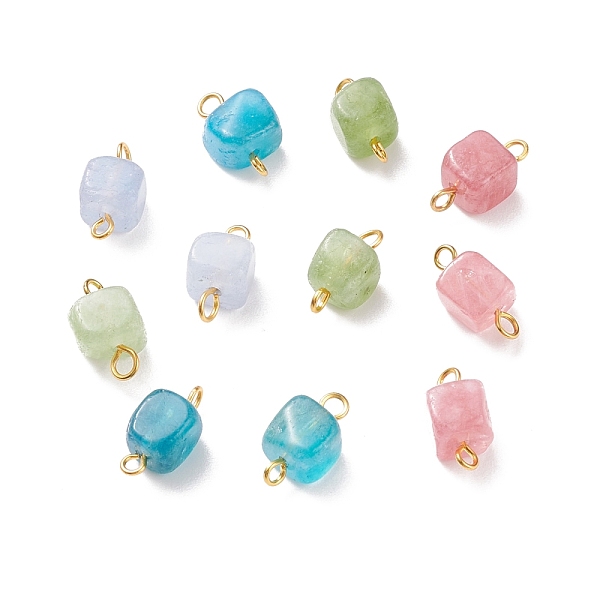 PandaHall Natural Dolomite Connector Charms, with Golden Tone Brass Double Loops, Dyed, Square, Mixed Color, 14x7~7.5x6.5~7.5mm, Hole..., Multicolor
PandaHall Natural Dolomite Connector Charms, with Golden Tone Brass Double Loops, Dyed, Square, Mixed Color, 14x7~7.5x6.5~7.5mm, Hole..., Multicolor