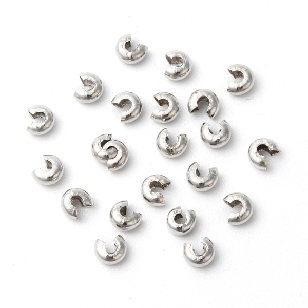 PandaHall Iron Crimp Beads Covers, Cadmium Free & Lead Free, Platinum Color, Size: About 3mm In Diameter, Hole: 1.2~1.5mm Iron
PandaHall Iron Crimp Beads Covers, Cadmium Free & Lead Free, Platinum Color, Size: About 3mm In Diameter, Hole: 1.2~1.5mm Iron