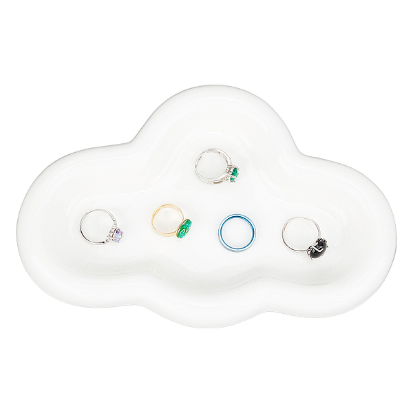 PandaHall Porcelain Jewelry Plate, Storage Tray, Cosmetics Jewelry Organizer, Cloud, White, 140x213x26.5mm, Inner Diameter: 100x180mm...
PandaHall Porcelain Jewelry Plate, Storage Tray, Cosmetics Jewelry Organizer, Cloud, White, 140x213x26.5mm, Inner Diameter: 100x180mm...