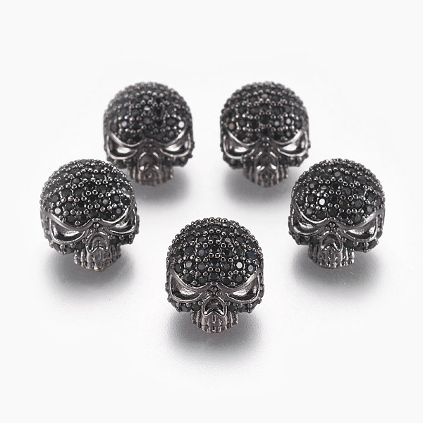 PandaHall Brass Micro Pave Cubic Zirconia Beads, Skull, Gunmetal, 13.6x11.1mm Brass+Cubic Zirconia Skull
PandaHall Brass Micro Pave Cubic Zirconia Beads, Skull, Gunmetal, 13.6x11.1mm Brass+Cubic Zirconia Skull