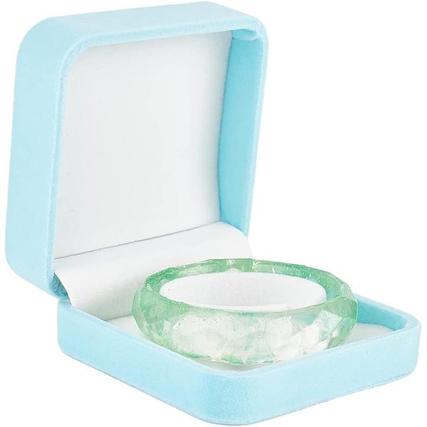 PandaHall Square Velvet Bracelet Box. Bracelet Gift Storage Case, Aquamarine, 9x9x3.9cm, Inner Diameter: 5cm Velvet Square Green
PandaHall Square Velvet Bracelet Box. Bracelet Gift Storage Case, Aquamarine, 9x9x3.9cm, Inner Diameter: 5cm Velvet Square Green