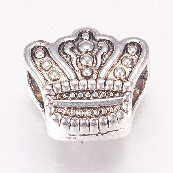 PandaHall Alloy European Beads, Large Hole Beads, Crown, Antique Silver, 10x11x6.5mm, Hole: 5mm Alloy Crown
PandaHall Alloy European Beads, Large Hole Beads, Crown, Antique Silver, 10x11x6.5mm, Hole: 5mm Alloy Crown