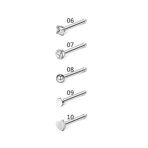 PandaHall Clear Cubic Zirconia Nose Studs, 316 Surgical Stainless Steel Nose Bone Rings, Piercing Jewelry for Women, Stainless Steel Color...
PandaHall Clear Cubic Zirconia Nose Studs, 316 Surgical Stainless Steel Nose Bone Rings, Piercing Jewelry for Women, Stainless Steel Color...