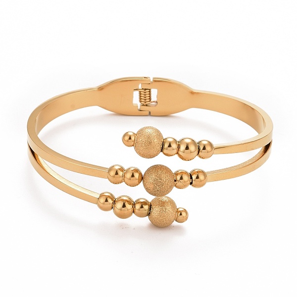 PandaHall 201 Stainless Steel Ball Beaded Open Bangle, Ion Plating(IP) 304 Stainless Steel Jewelry for Women, Golden, Inner Diameter...
PandaHall 201 Stainless Steel Ball Beaded Open Bangle, Ion Plating(IP) 304 Stainless Steel Jewelry for Women, Golden, Inner Diameter...