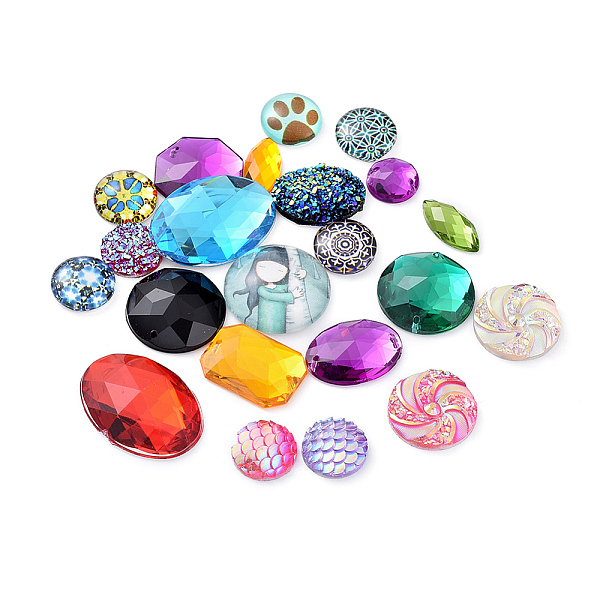PandaHall Mixed Findings, Links & Cabochons, Mixed Color, 10~25x10~20x4~6mm, Hole: 0~1mm, about 835pcs/500g Glass Multicolor
PandaHall Mixed Findings, Links & Cabochons, Mixed Color, 10~25x10~20x4~6mm, Hole: 0~1mm, about 835pcs/500g Glass Multicolor