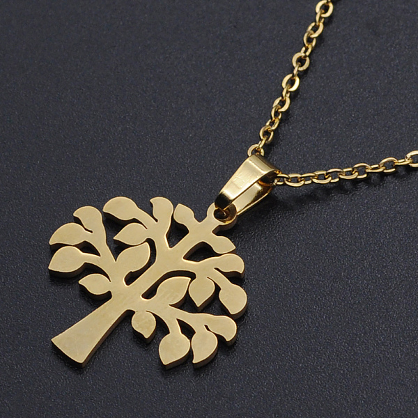PandaHall 201 Stainless Steel Pendants Necklaces, with Cable Chains and Lobster Claw Clasps, Tree, Golden, 17.71 inch(45cm), 1.5mm 201...
PandaHall 201 Stainless Steel Pendants Necklaces, with Cable Chains and Lobster Claw Clasps, Tree, Golden, 17.71 inch(45cm), 1.5mm 201...