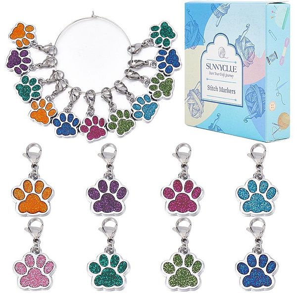 PandaHall SUNNYCLUE Cat Paw Prints Locking Stitch Markers, Alloy Enamel Pendant Stitch Marker, with 304 Stainless Steel Lobster Claw Clasps..., Multicolor
PandaHall SUNNYCLUE Cat Paw Prints Locking Stitch Markers, Alloy Enamel Pendant Stitch Marker, with 304 Stainless Steel Lobster Claw Clasps..., Multicolor