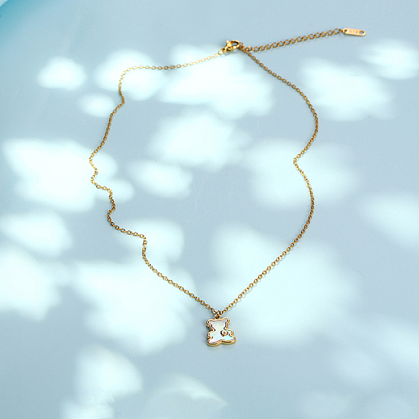 PandaHall Stainless Steel Rhinestone Bear Pendant Necklaces, with Shell, Cable Chain Necklace for Women, Real 18K Gold Plated, 17-3/4 inch..., Clear
PandaHall Stainless Steel Rhinestone Bear Pendant Necklaces, with Shell, Cable Chain Necklace for Women, Real 18K Gold Plated, 17-3/4 inch..., Clear
