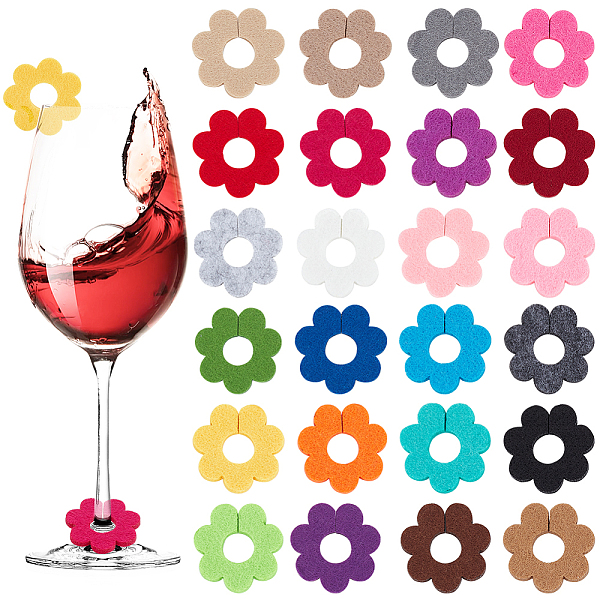 PandaHall BENECREAT 24Pcs 24 Colors Felt Wine Glass Charms, Flower, Mixed Color, 35x35x10mm, 1pc/color Cloth Flower Multicolor
PandaHall BENECREAT 24Pcs 24 Colors Felt Wine Glass Charms, Flower, Mixed Color, 35x35x10mm, 1pc/color Cloth Flower Multicolor