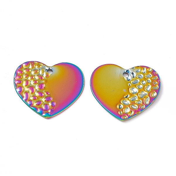 PandaHall Ion Plating(IP) 304 Stainless Steel Pendants, Heart Charm, Rainbow Color, 21.5x23x1mm, Hole: 1.4mm 304 Stainless Steel Heart
PandaHall Ion Plating(IP) 304 Stainless Steel Pendants, Heart Charm, Rainbow Color, 21.5x23x1mm, Hole: 1.4mm 304 Stainless Steel Heart