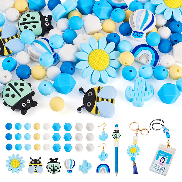 PandaHall 74Pcs Food Grade Eco-Friendly Silicone Beads, Chewing Beads For Teethers, DIY Nursing Necklaces Making, Mixed Shape, Blue..., Multicolor
PandaHall 74Pcs Food Grade Eco-Friendly Silicone Beads, Chewing Beads For Teethers, DIY Nursing Necklaces Making, Mixed Shape, Blue..., Multicolor