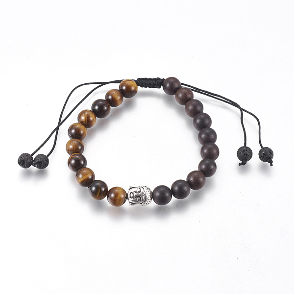 PandaHall Adjustable Nylon Cord Braided Bracelets, with Natural Mixed Stone Beads and Wood Beads, Tibetan Style Alloy Beads, Buddha Head..., Multicolor
PandaHall Adjustable Nylon Cord Braided Bracelets, with Natural Mixed Stone Beads and Wood Beads, Tibetan Style Alloy Beads, Buddha Head..., Multicolor