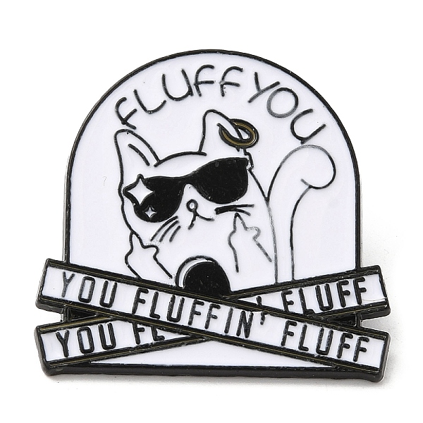 PandaHall Cat with Sunglasses & Word Fluff You Enamel Pins, Alloy Brooch for Backpack Clothes, Electrophoresis Black, 29x30x1.5mm...
PandaHall Cat with Sunglasses & Word Fluff You Enamel Pins, Alloy Brooch for Backpack Clothes, Electrophoresis Black, 29x30x1.5mm...