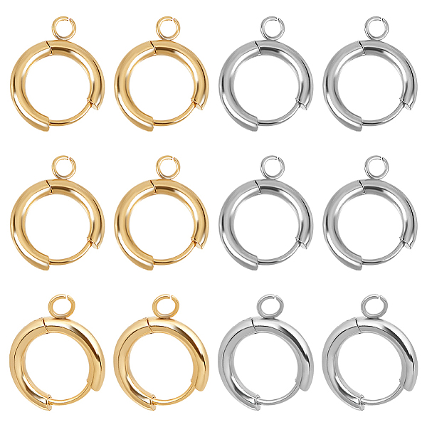 PandaHall UNICRAFTALE 12pcs 2 Colors 15mm Diameter Real 24k Gold Plated 201 Stainless Steel Huggie Hoop Earring Findings with Loops Metal...
PandaHall UNICRAFTALE 12pcs 2 Colors 15mm Diameter Real 24k Gold Plated 201 Stainless Steel Huggie Hoop Earring Findings with Loops Metal...