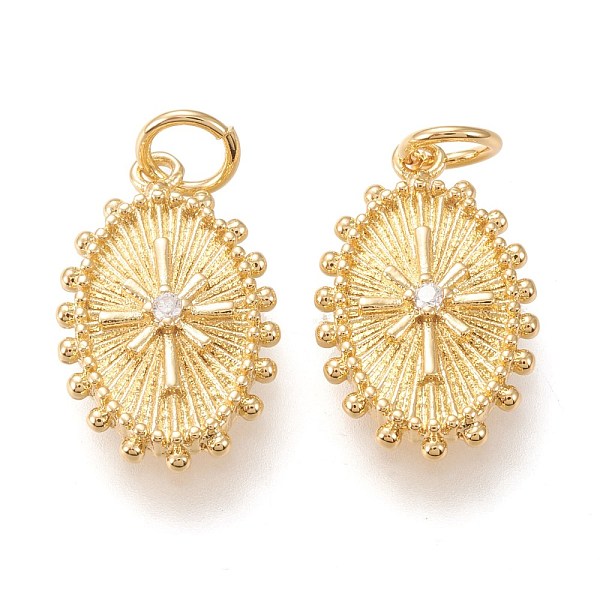 PandaHall Brass Micro Pave Clear Cubic Zirconia Pendants, with Jump Rings, Long-Lasting Plated, Oval, Golden, 18x11x2.5mm, Hole: 3.5mm...
PandaHall Brass Micro Pave Clear Cubic Zirconia Pendants, with Jump Rings, Long-Lasting Plated, Oval, Golden, 18x11x2.5mm, Hole: 3.5mm...