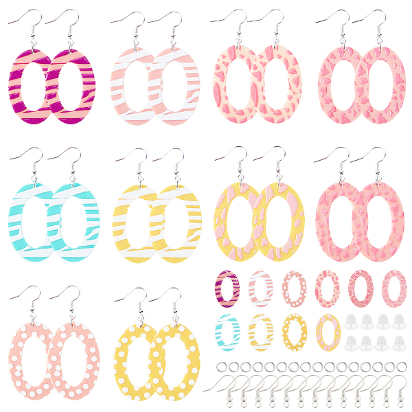 PandaHall 20Pcs 10 Styles Oval Opaque Printed Acrylic Pendants, 60Pcs Plastic Ear Nuts and Iron Earring Hooks, for DIY Earring Making Kits..., Multicolor
PandaHall 20Pcs 10 Styles Oval Opaque Printed Acrylic Pendants, 60Pcs Plastic Ear Nuts and Iron Earring Hooks, for DIY Earring Making Kits..., Multicolor