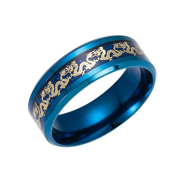 PandaHall 316L Surgical Stainless Steel Wide Band Finger Rings, Dragon, Size 13, Blue, 22.3mm 316L Surgical Stainless Steel
PandaHall 316L Surgical Stainless Steel Wide Band Finger Rings, Dragon, Size 13, Blue, 22.3mm 316L Surgical Stainless Steel