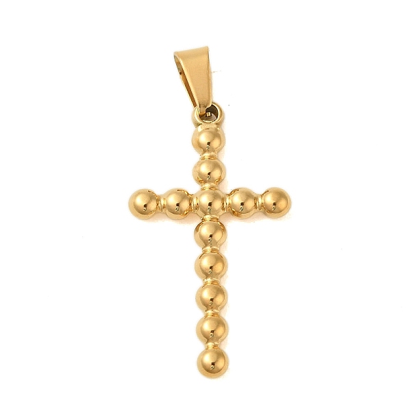 PandaHall Ion Plating(IP) 304 Stainless Steel Pendants, Corss Charm, Golden, 34x18x3mm, Hole: 6x3.5mm 304 Stainless Steel Cross
PandaHall Ion Plating(IP) 304 Stainless Steel Pendants, Corss Charm, Golden, 34x18x3mm, Hole: 6x3.5mm 304 Stainless Steel Cross
