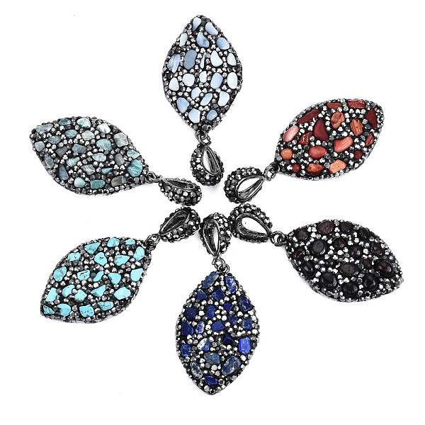 PandaHall Polymer Clay Rhinestone Pendants, with Gemstone Chip/Natural Shell Chip and PU Leather, Horse Eye, Gunmetal, PP12(1.8~1.9mm)..., Black
PandaHall Polymer Clay Rhinestone Pendants, with Gemstone Chip/Natural Shell Chip and PU Leather, Horse Eye, Gunmetal, PP12(1.8~1.9mm)..., Black