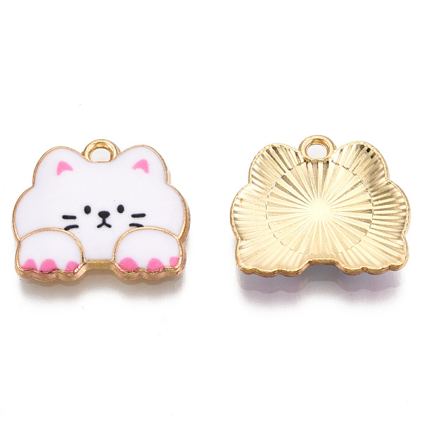 PandaHall Rack Plating Printed Alloy Pendants, Cadmium Free & Nickel Free & Lead Free, Light Gold, Cat, Pearl Pink, 16x18.5x2.5mm, Hole...
PandaHall Rack Plating Printed Alloy Pendants, Cadmium Free & Nickel Free & Lead Free, Light Gold, Cat, Pearl Pink, 16x18.5x2.5mm, Hole...