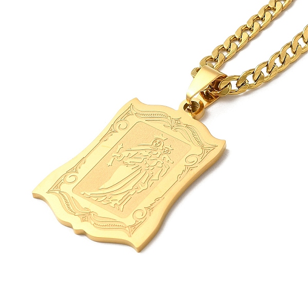 PandaHall Rectangle with Virgin Mary Pendant Necklaces, 304 Stainless Steel Curb Chain Necklaces, Golden, 23.23 inch(59cm) 304 Stainless...
PandaHall Rectangle with Virgin Mary Pendant Necklaces, 304 Stainless Steel Curb Chain Necklaces, Golden, 23.23 inch(59cm) 304 Stainless...