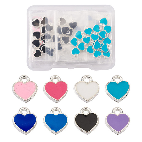 PandaHall Cheriswelry 160Pcs 8 Colors Zinc Alloy Enamel Charms, Heart, Platinum, Mixed Color, 7x8mm, Hole: 1mm, 20pcs/color Alloy+Enamel..., Multicolor
PandaHall Cheriswelry 160Pcs 8 Colors Zinc Alloy Enamel Charms, Heart, Platinum, Mixed Color, 7x8mm, Hole: 1mm, 20pcs/color Alloy+Enamel..., Multicolor