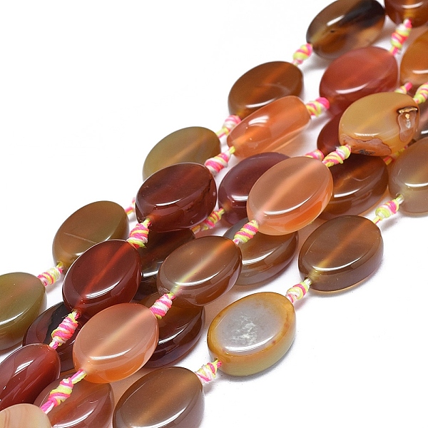 PandaHall Natural Banded Agate/Striped Agate Beads Strands, Dyed & Heated, Oval, Peru, 23~26x16~19x5~10mm, Hole: 1.6mm, about..., Brown
PandaHall Natural Banded Agate/Striped Agate Beads Strands, Dyed & Heated, Oval, Peru, 23~26x16~19x5~10mm, Hole: 1.6mm, about..., Brown