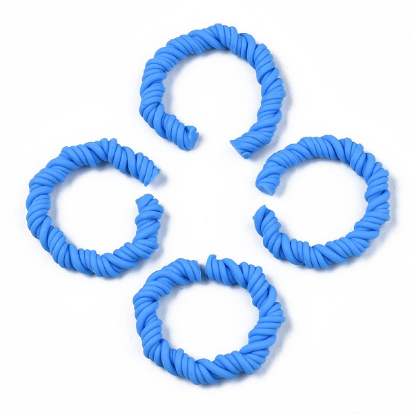 PandaHall Polymer Clay Twist Rope Open Ring, for DIY Jewelry Making, Dodger Blue, 41~43x37~40x6.5~7.5mm Polymer Clay
PandaHall Polymer Clay Twist Rope Open Ring, for DIY Jewelry Making, Dodger Blue, 41~43x37~40x6.5~7.5mm Polymer Clay