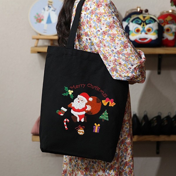 PandaHall DIY Christmas Santa Claus Pattern Black Canvas Tote Bag Embroidery Kit, including Embroidery Needles & Thread, Cotton Fabric...
PandaHall DIY Christmas Santa Claus Pattern Black Canvas Tote Bag Embroidery Kit, including Embroidery Needles & Thread, Cotton Fabric...