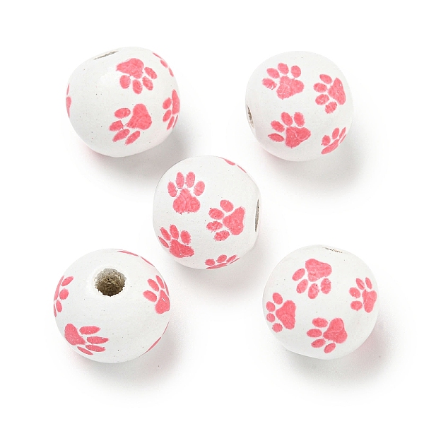 PandaHall Printed Wood European Beads, Round with Paw Print Pattern, Cerise, 15.5~16mm, Hole: 4~4.5mm Wood Round Red
PandaHall Printed Wood European Beads, Round with Paw Print Pattern, Cerise, 15.5~16mm, Hole: 4~4.5mm Wood Round Red