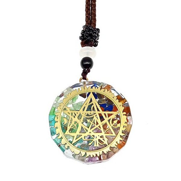 PandaHall Orgonite Chakra Natural & Synthetic Mixed Stone Pendant Necklaces, Nylon Thread Necklace for Women, Flat Round, Star, 25.59 inch...
PandaHall Orgonite Chakra Natural & Synthetic Mixed Stone Pendant Necklaces, Nylon Thread Necklace for Women, Flat Round, Star, 25.59 inch...