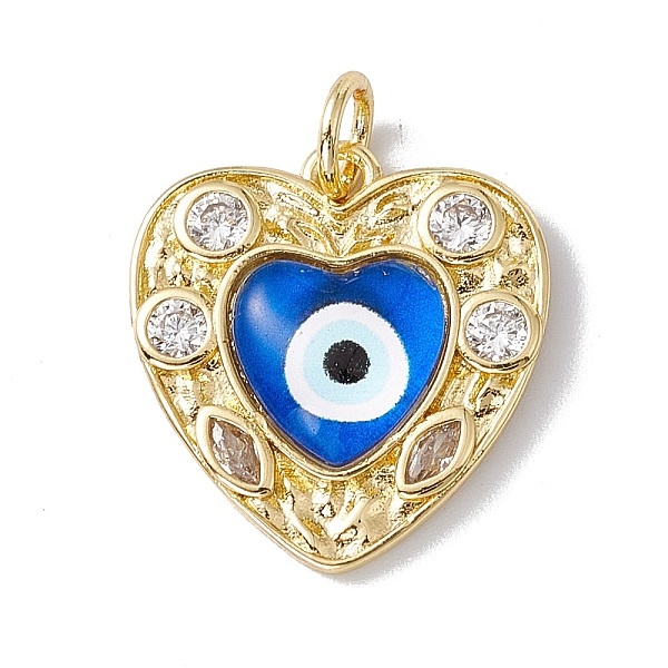 PandaHall Brass Micro Pave Clear Cubic Zirconia Pendants, with Resin and Jump Rings, Lead Free & Cadmium Free, Heart with Eye, Real 18K Gold...
PandaHall Brass Micro Pave Clear Cubic Zirconia Pendants, with Resin and Jump Rings, Lead Free & Cadmium Free, Heart with Eye, Real 18K Gold...