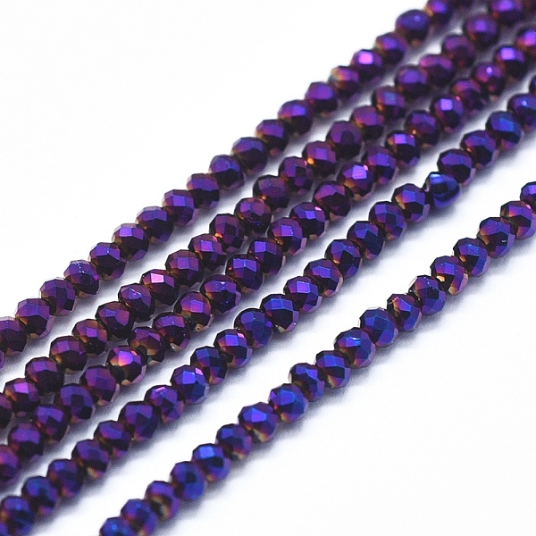 PandaHall Electroplate Glass Beads Strands, Full Plated, Faceted, Abacus, Purple Plated, 2x1.5~1.6mm, Hole: 0.8mm, about 235 pcs/Strand...
PandaHall Electroplate Glass Beads Strands, Full Plated, Faceted, Abacus, Purple Plated, 2x1.5~1.6mm, Hole: 0.8mm, about 235 pcs/Strand...