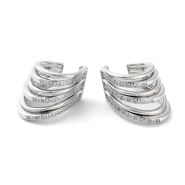 PandaHall Brass Micro Pave Cubic Zirconia Cuff Earrings, Split Non Piercing Earrings, Platinum, 16x13mm Cubic Zirconia
PandaHall Brass Micro Pave Cubic Zirconia Cuff Earrings, Split Non Piercing Earrings, Platinum, 16x13mm Cubic Zirconia