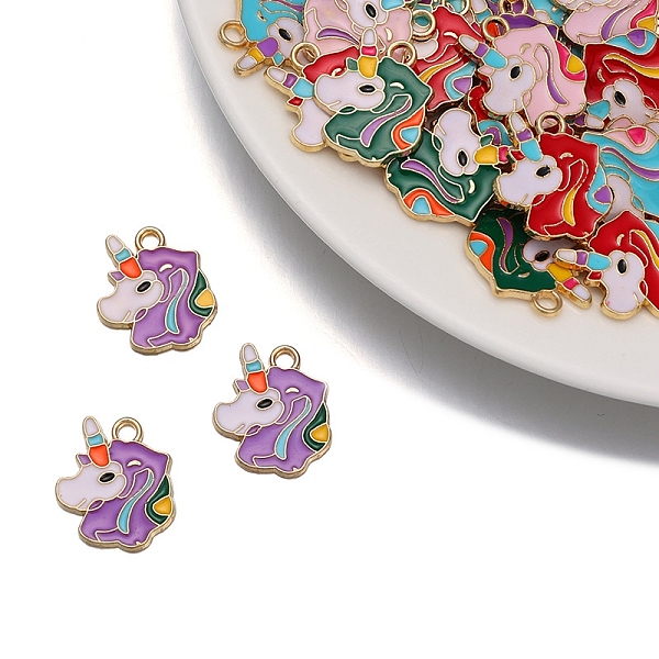 PandaHall Alloy Enamel Pendants, Unicorn Charm, Golden, Medium Purple, 18x16mm Alloy+Enamel Unicorn
PandaHall Alloy Enamel Pendants, Unicorn Charm, Golden, Medium Purple, 18x16mm Alloy+Enamel Unicorn
