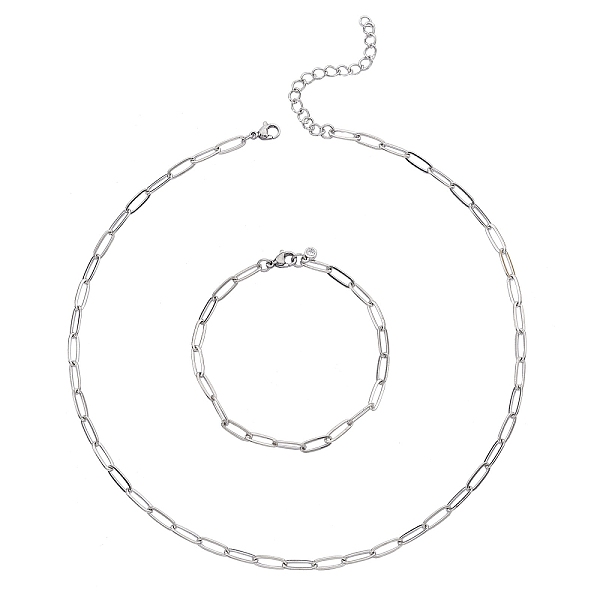 PandaHall Brass Paperclip Chains Necklaces & Bracelets Sets, with Brass Lobster Claw Clasps and Iron Chain Extender, Platinum, 17.13 inch...
PandaHall Brass Paperclip Chains Necklaces & Bracelets Sets, with Brass Lobster Claw Clasps and Iron Chain Extender, Platinum, 17.13 inch...