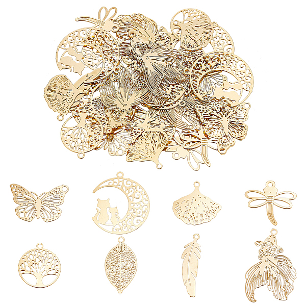 PandaHall HOBBIESAY 48Pcs 8 Style Rack Plating 201 & 304 Stainless Steel Filigree Pendants, Etched Metal Embellishments, Nickel Free, Mixed...
PandaHall HOBBIESAY 48Pcs 8 Style Rack Plating 201 & 304 Stainless Steel Filigree Pendants, Etched Metal Embellishments, Nickel Free, Mixed...