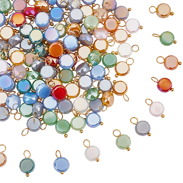 PandaHall HOBBIESAY 120Pcs Electroplate Opaque Glass Charms, with Golden Plated Brass Loops, Flat Round, Mixed Color, 12.5~13x8x4mm, Hole..., Multicolor
PandaHall HOBBIESAY 120Pcs Electroplate Opaque Glass Charms, with Golden Plated Brass Loops, Flat Round, Mixed Color, 12.5~13x8x4mm, Hole..., Multicolor