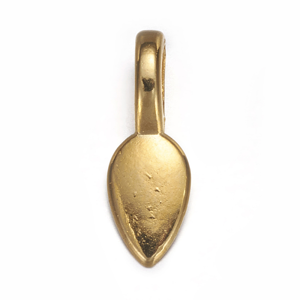 PandaHall Tibetan Style Alloy Glue-on Flat Pad Bails, Leaf, Golden, Lead Free and Cadmium Free, 21x8x6mm, Hole: 6x4mm Alloy
PandaHall Tibetan Style Alloy Glue-on Flat Pad Bails, Leaf, Golden, Lead Free and Cadmium Free, 21x8x6mm, Hole: 6x4mm Alloy