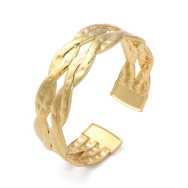 PandaHall 304 Stainless Steel Braided Open Cuff Bangles, Hollow Bangles for Women, Real 18K Gold Plated, Inner Diameter: 2 inch(5cm), 15.5mm...
PandaHall 304 Stainless Steel Braided Open Cuff Bangles, Hollow Bangles for Women, Real 18K Gold Plated, Inner Diameter: 2 inch(5cm), 15.5mm...