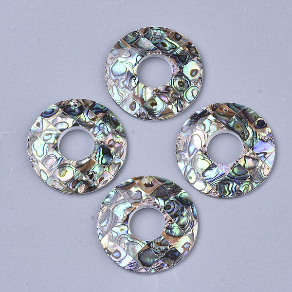 PandaHall Single-Sided Natural Abalone Shell/Paua Shell Pendants, with Freshwater Shell Back, Ring, Colorful, 40x4mm, Hole: 1.4mm Shell Ring
PandaHall Single-Sided Natural Abalone Shell/Paua Shell Pendants, with Freshwater Shell Back, Ring, Colorful, 40x4mm, Hole: 1.4mm Shell Ring